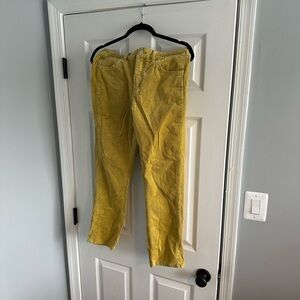 Pilcro slim boyfriend yellow corduroy